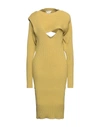 Bottega Veneta Midi Dresses In Yellow