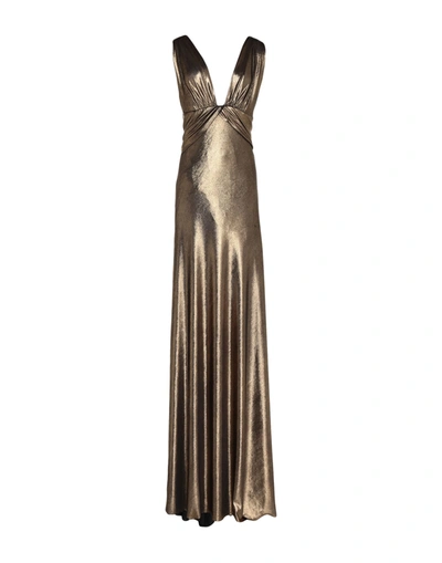 Maria Lucia Hohan Long Dresses In Gold | ModeSens