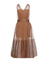 Pinko Long Dresses In Brown