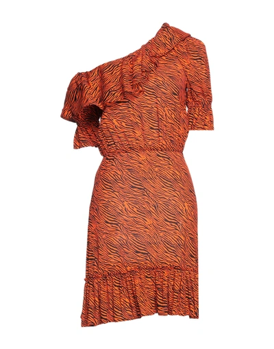 Vicolo Short Dresses In Orange