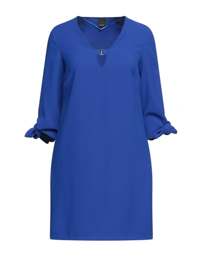 Pinko Short Dresses In Bright Blue