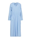 AERON AERON WOMAN MAXI DRESS SKY BLUE SIZE 10 COTTON,15150191BB 4