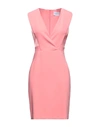 Atos Lombardini Woman Mini Dress Salmon Pink Size 8 Polyester In Pink