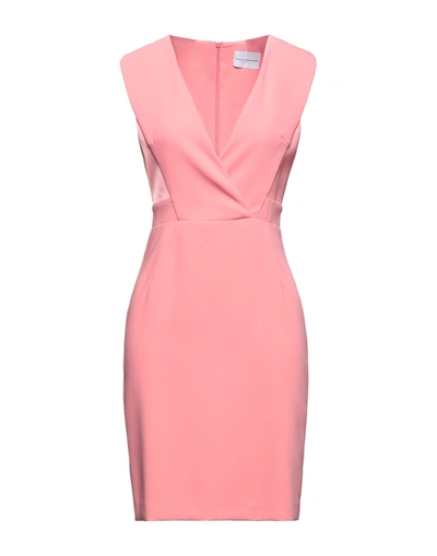 Atos Lombardini Woman Mini Dress Salmon Pink Size 8 Polyester