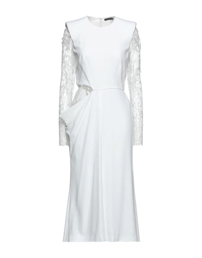 Alexander Mcqueen Midi Dresses In White