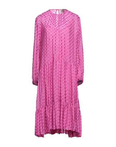 L'autre Chose Midi Dresses In Pink