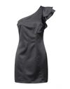 DIVEDIVINE DIVEDIVINE WOMAN SHORT DRESS BLACK SIZE 10 POLYESTER, ELASTANE,15146012LO 3