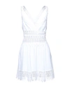 Charo Ruiz 'marilyn' White Dress With Crossed Straps And Lace Details In White