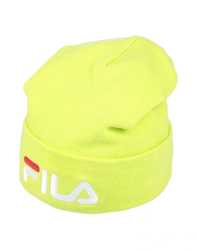 Fila Hats In Acid Green