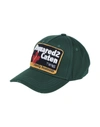 Dsquared2 Hats In Dark Green