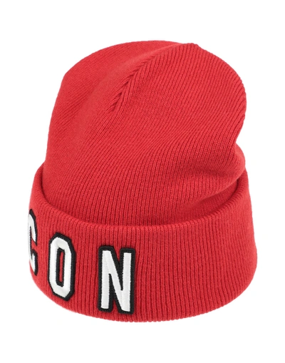 Dsquared2 Hats In Red