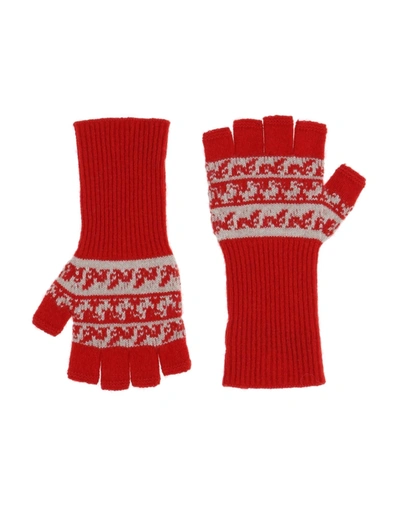 Burberry Gloves In Red