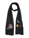 VALENTINO VALENTINO GARAVANI WOMAN SCARF BLACK SIZE - SILK,46768532UV 1