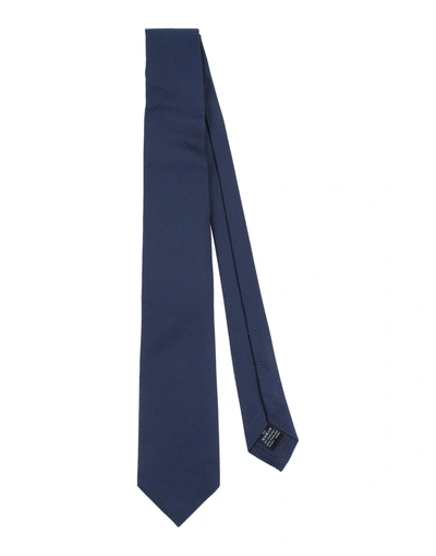 Dunhill Man Ties & Bow Ties Midnight Blue Size - Silk In Dark Blue