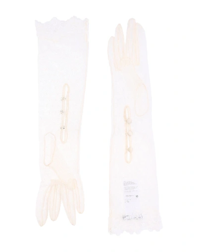Dolce & Gabbana Gloves In Ivory