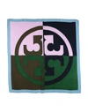Tory Burch Color-block Silk Square Scarf In Pink