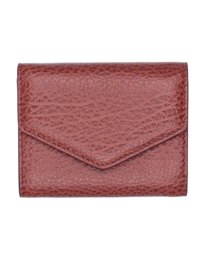 Maison Margiela Wallets In Brick Red