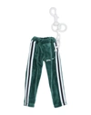 Palm Angels Track Pants Keyring In Dark Green