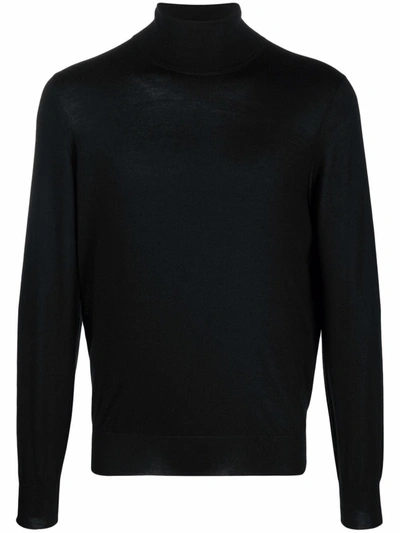 Brunello Cucinelli Roll-neck Cashmere-silk Blend Jumper In Black