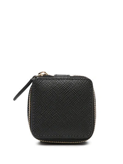Smythson Small Panama Trinket Case In Black