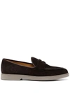 MAGNANNI CASHMERE SLIP-ON SUEDE PENNY LOAFERS