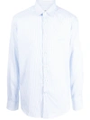 Ferragamo Stripe-print Cotton Shirt In White