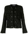 Dolce & Gabbana Lamé Jacquard Gabbana Jacket With Cabochon Dg Buttons In Black