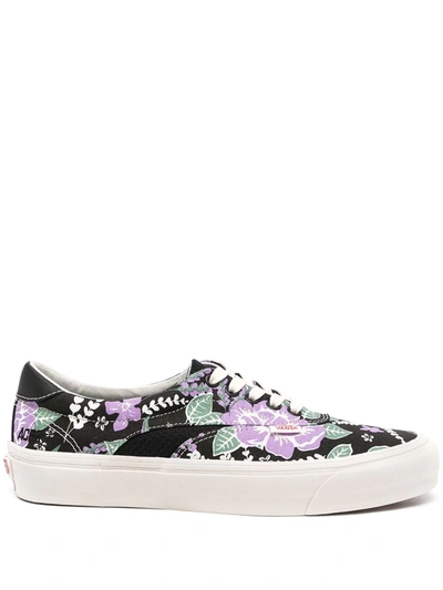 Vans Black And Purple Acer Mesh Ni Low Sneakers In Multi