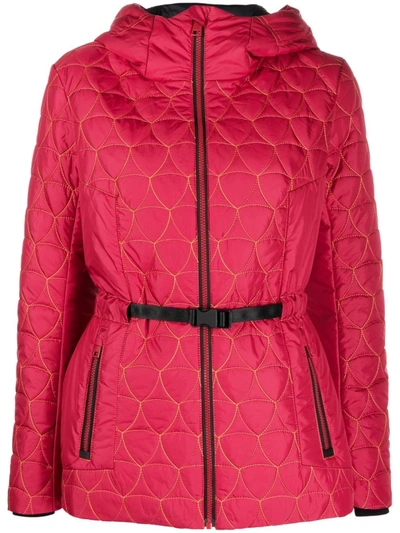 Rossignol Hooded Quilted Jacket In Red