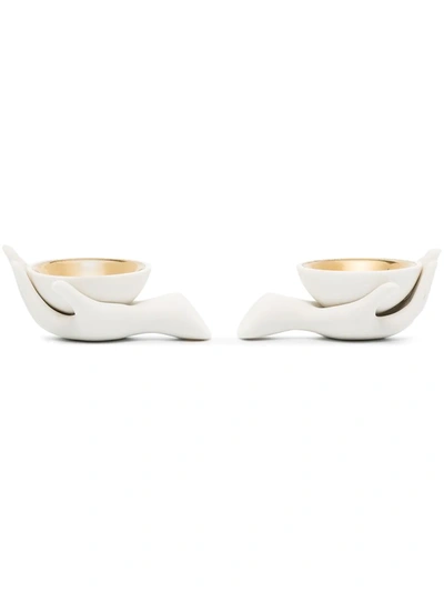 Jonathan Adler Eve Salt And Pepper Cellars In White