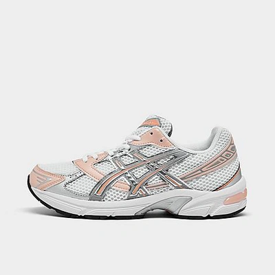 Asics Gel-1130 Sneakers In White And Peach In White,silver