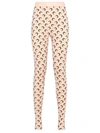 Marine Serre Moon Print Leggings In Tan