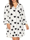 Bare Necessities Cool Jade Light Nights Sleepshirt In Graphic Heart