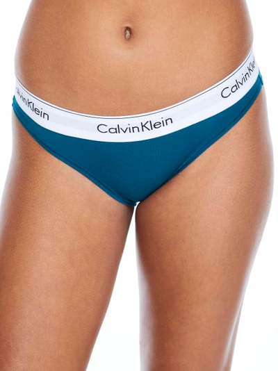 Calvin Klein Modern Cotton Bikini In Topaz Gemstone