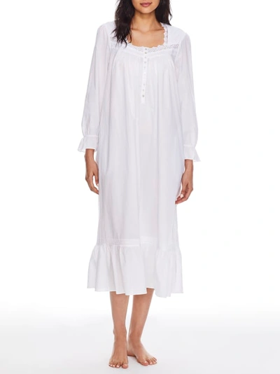 Eileen West Woven Lawn Ballet Nightgown In White