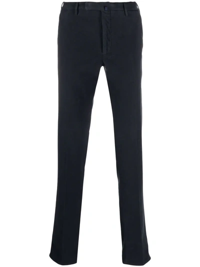 Incotex Trousers With Back Pockets And Belt Loops In Blue