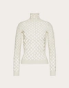 Valentino Womens Avorio Turtleneck Semi-sheer Stretch-woven Jumper Xs In Ivory