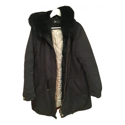 Pre-owned Iq+ Berlin Black Cotton Coat