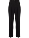 TORY BURCH PLEAT-DETAIL FOUR-POCKET TAILORED TROUSERS