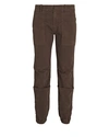 Nili Lotan Cropped French Military Pants In Chocolate Brown