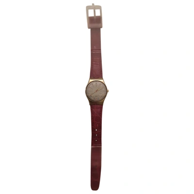 Pre-owned Swatch Watch In Pink