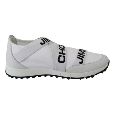 Pre-owned Jimmy Choo Cloth Trainers In White