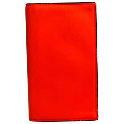 Pre-owned Valextra Leather Wallet In Orange