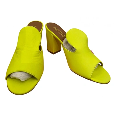 Pre-owned Paris Texas Leather Sandals In Yellow