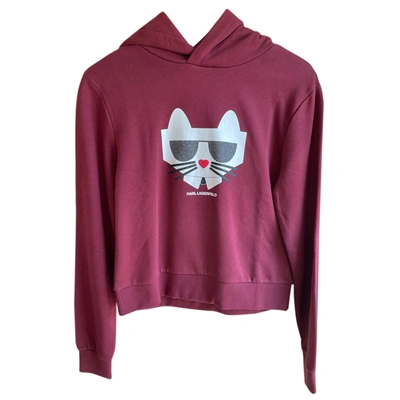 Pre-owned Karl Lagerfeld Sweatshirt In Burgundy