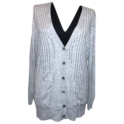 Pre-owned Escada Wool Cardigan In Grey