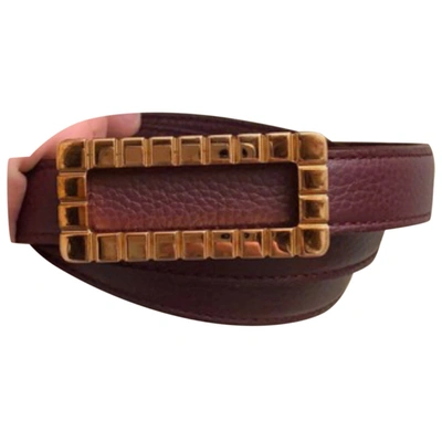 Pre-owned Chopard Leather Belt In Brown