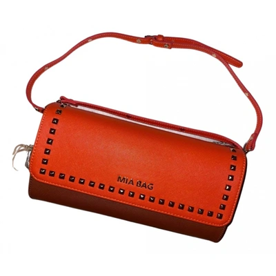 Pre-owned Mia Bag Leather Handbag In Orange