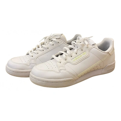 Pre-owned Adidas Originals Continental 80 Leather Trainers In White