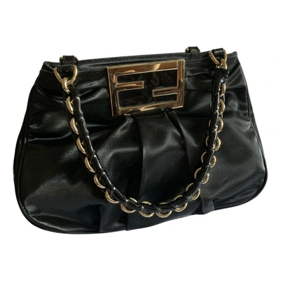 Pre-owned Fendi Mia Cloth Handbag In Black